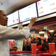 President Barack Obama orders his meal at The Varsity in June 2012.